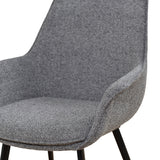 Set of 2 - Nola Fabric Dining Chair - Spec Charcoal Dining Chair Sendo-Core   
