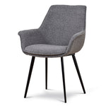 Set of 2 - Nola Fabric Dining Chair - Spec Charcoal Dining Chair Sendo-Core   