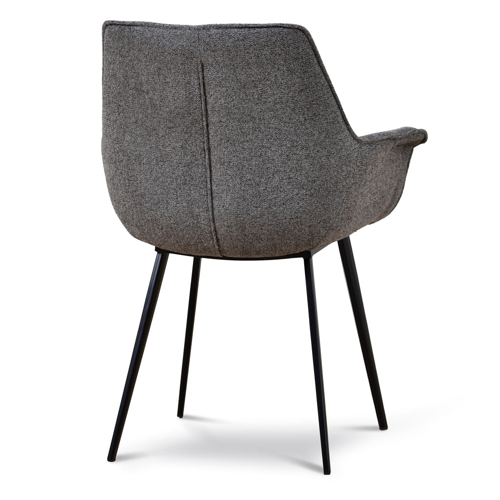 Set of 2 - Nola Fabric Dining Chair - Spec Charcoal Dining Chair Sendo-Core   