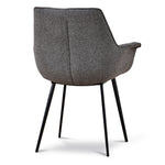 Set of 2 - Nola Fabric Dining Chair - Spec Charcoal Dining Chair Sendo-Core   