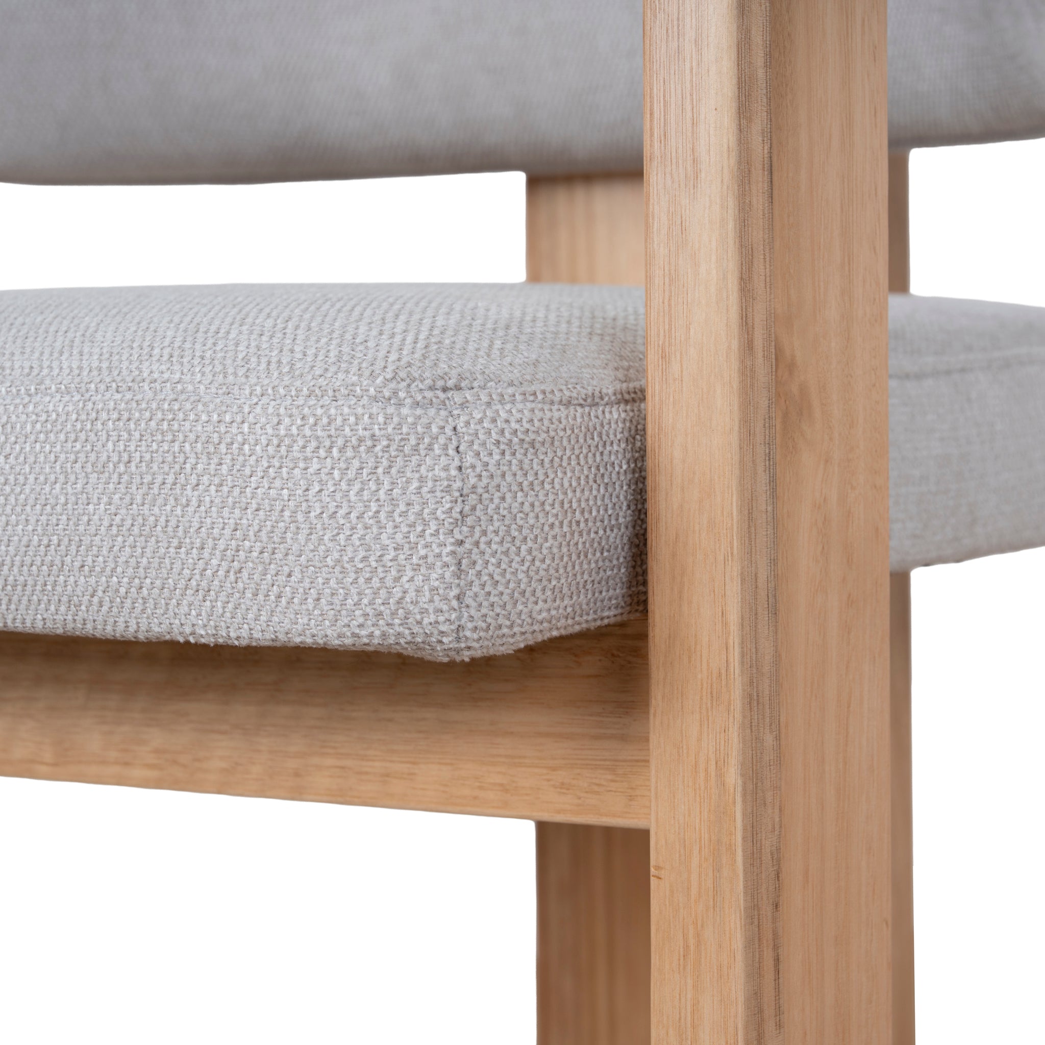 Set of 2 - Merari Natural NZ Ash Dining Chair - Stone Beige Dining Chair Marri-Core