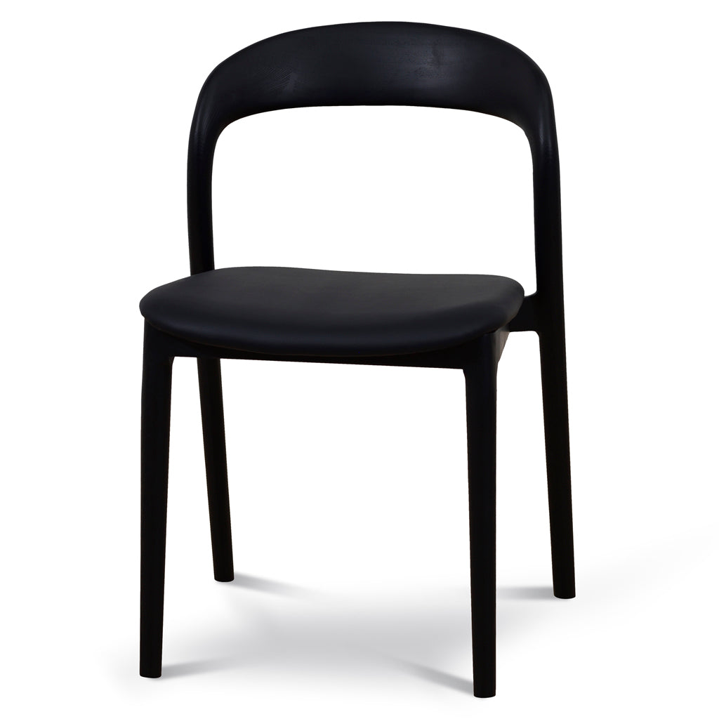 Set of 2 - Caspar Dining Chair - Full Black | Interior Secrets