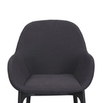Ex Display - Set of 2 - Arias Fabric Dining Chair - Black Dining Chair Swady-Core
