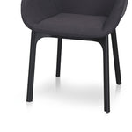 Ex Display - Arias Fabric Dining Chair - Black Dining Chair Swady-Core