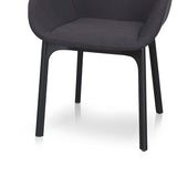 Ex Display - Arias Fabric Dining Chair - Black Dining Chair Swady-Core