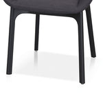 Set of 2 - Arias Fabric Dining Chair - Black Dining Chair Swady-Core   