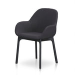 Ex Display - Set of 2 - Arias Fabric Dining Chair - Black Dining Chair Swady-Core