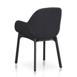 Ex Display - Arias Fabric Dining Chair - Black Dining Chair Swady-Core