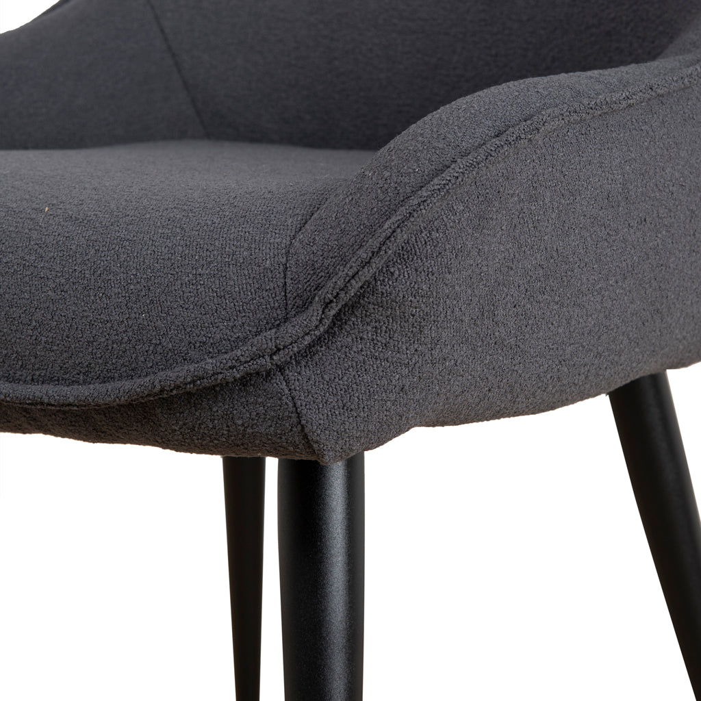Ex Display - Ruwan Fabric Dining Chair - Charcoal Dining Chair LF-Core