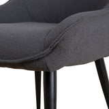 Ex Display - Ruwan Fabric Dining Chair - Charcoal Dining Chair LF-Core