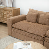 Bucha 3 Seater Fabric Sofa - Almond Brown Sofa Iggy-Core