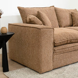 Bucha 2 Seater Fabric Sofa - Almond Brown Sofa Iggy-Core