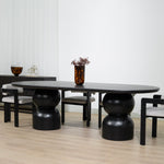 Elemental 2.5m Dining Table - Full Black Dining Table Century-Core