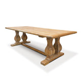 Artica Elm Wood 3m Dining Table - Rustic Natural Dining Table Reclaimed-Core