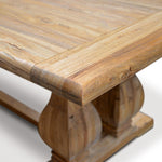 Artica Elm Wood 3m Dining Table - Rustic Natural Dining Table Reclaimed-Core