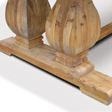 Artica Elm Wood 3m Dining Table - Rustic Natural Dining Table Reclaimed-Core