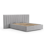 Ralph Wide Base Queen Bed Frame - Spec Grey with Storage Bed Frame Ming-Core   