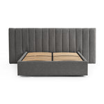 Ralph Wide Base Queen Bed Frame - Spec Charcoal with Storage Bed Frame Ming-Core   