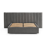 Ralph Wide Base Queen Bed Frame - Spec Charcoal with Storage Bed Frame Ming-Core   