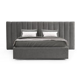 Ralph Wide Base Queen Bed Frame - Spec Charcoal with Storage Bed Frame Ming-Core   