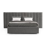 Ralph Wide Base Queen Bed Frame - Spec Charcoal