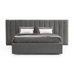 Ralph Wide Base King Bed Frame - Spec Charcoal with Storage Bed Frame Ming-Core   