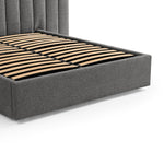 Ralph Wide Base Queen Bed Frame - Spec Charcoal with Storage Bed Frame Ming-Core   