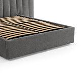 Ralph Wide Base Queen Bed Frame - Spec Charcoal with Storage Bed Frame Ming-Core   