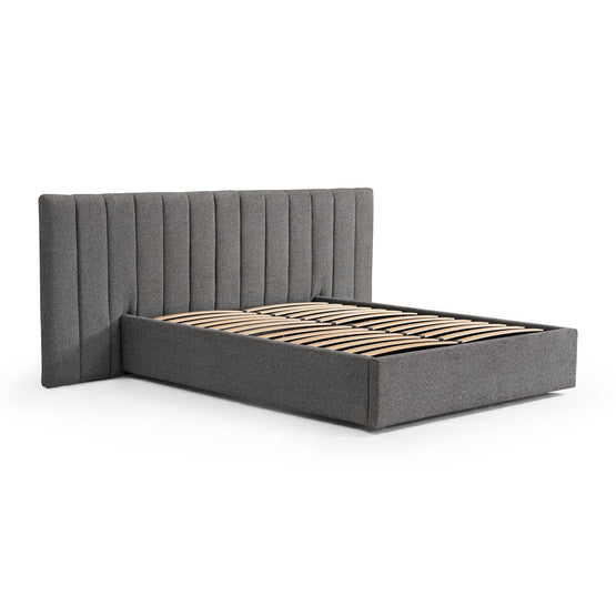 Ralph Wide Base King Bed Frame - Spec Charcoal with Storage Bed Frame Ming-Core   