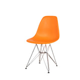 Ex Display - DSR Side Dining Chair - Eames Replica - Eiffel Base - Orange none