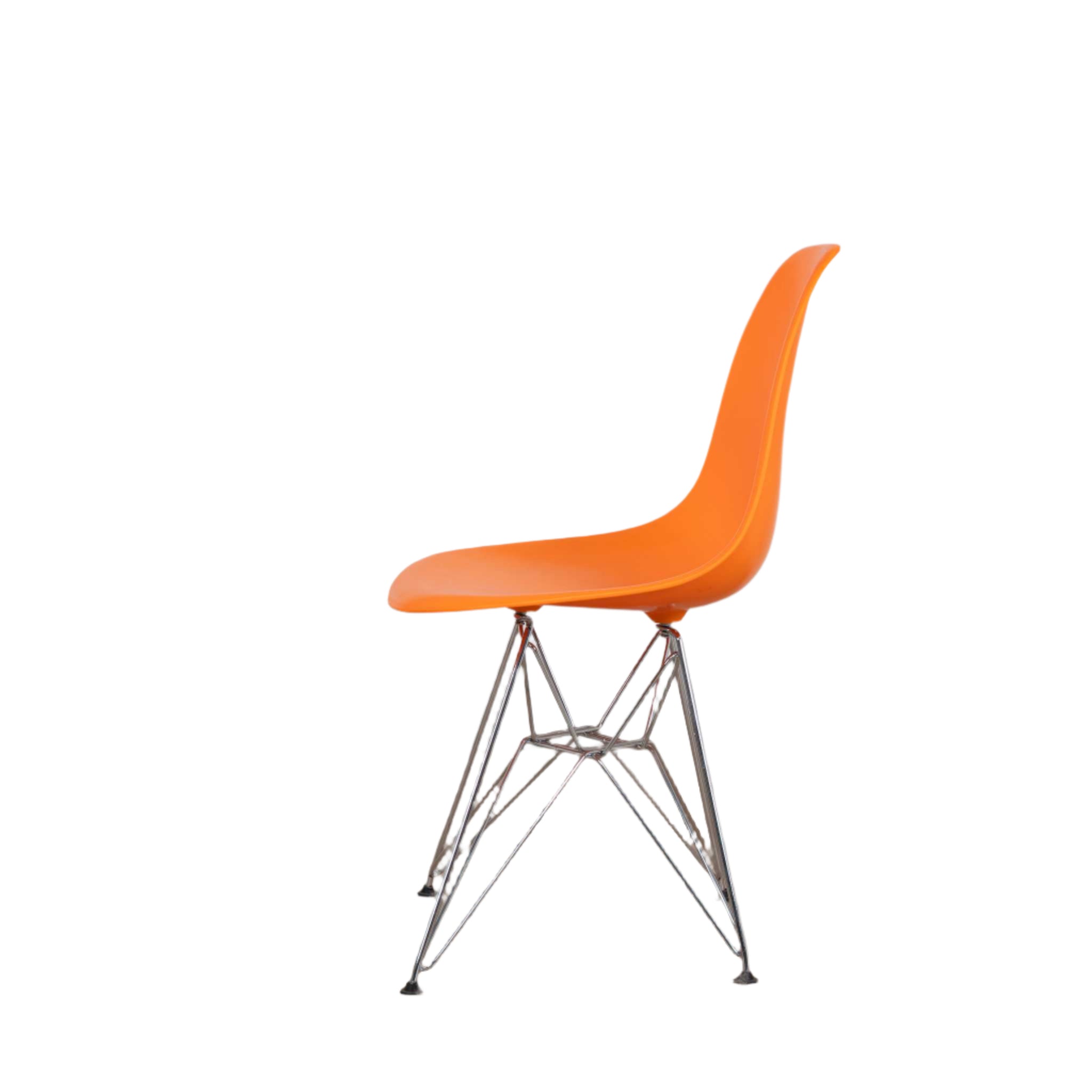 Ex Display - DSR Side Dining Chair - Eames Replica - Eiffel Base - Orange none