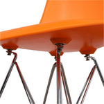 Ex Display - DSR Side Dining Chair - Eames Replica - Eiffel Base - Orange none