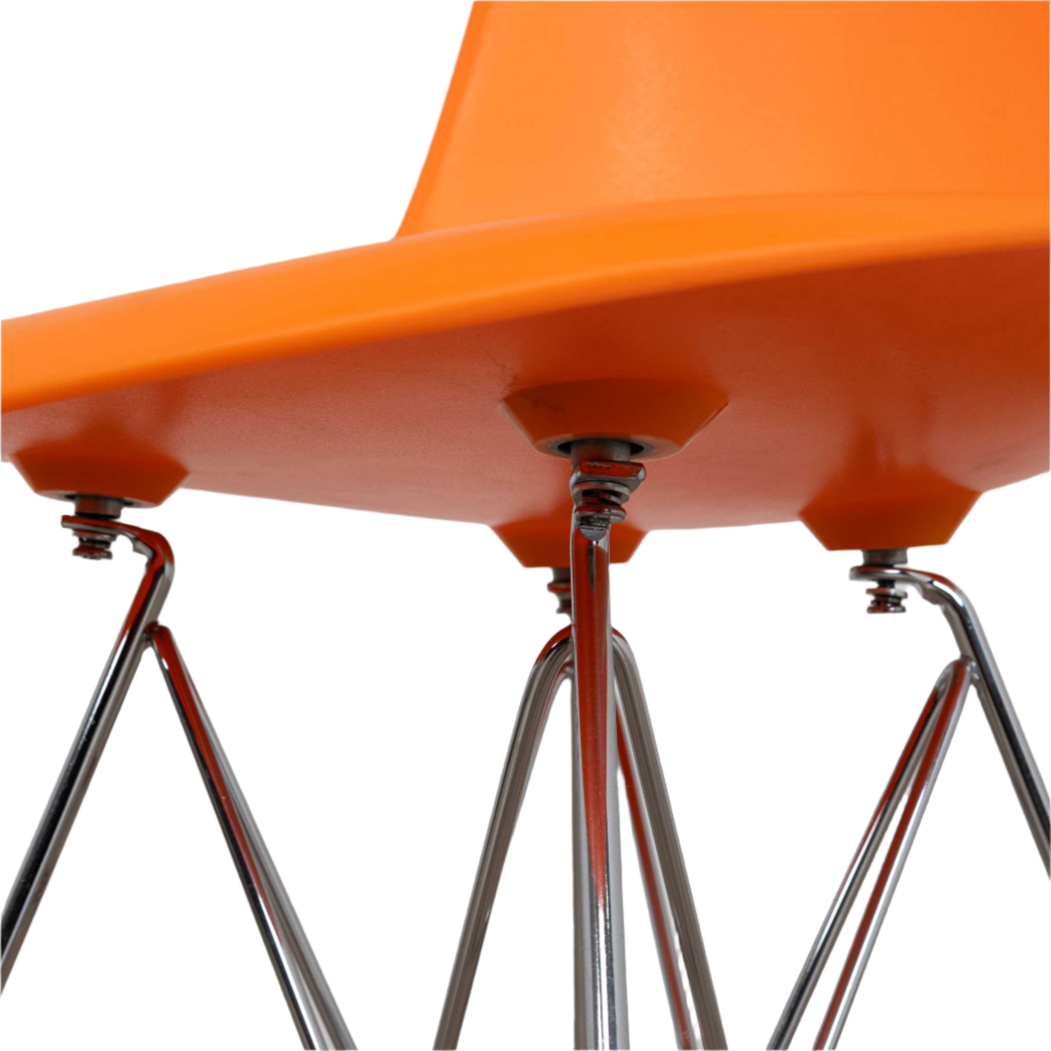 Ex Display - DSR Side Dining Chair - Eames Replica - Eiffel Base - Orange none