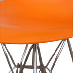 Ex Display - DSR Side Dining Chair - Eames Replica - Eiffel Base - Orange none