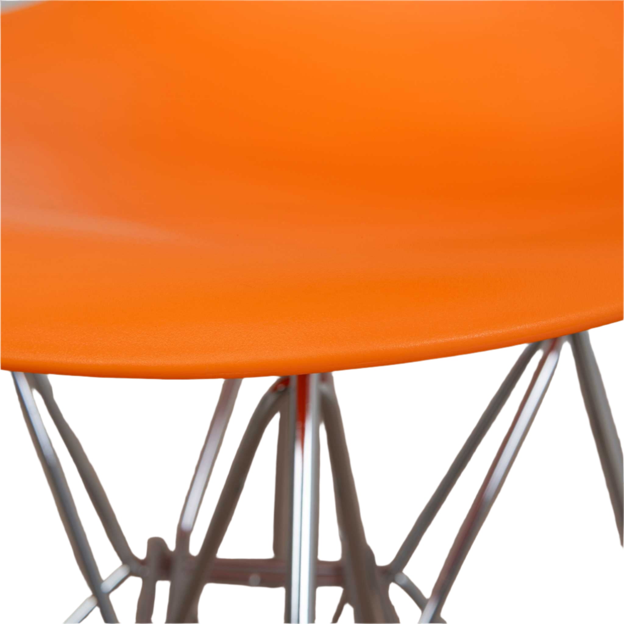 Ex Display - DSR Side Dining Chair - Eames Replica - Eiffel Base - Orange none