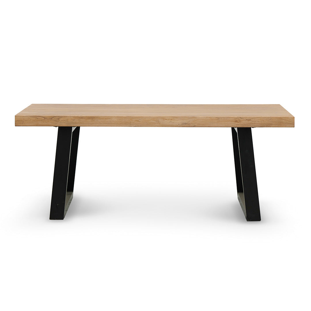 Edwin 1.98m Reclaimed Elm Wood Dining Table Dining Table Reclaimed-Core