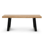 Edwin 1.98m Reclaimed Elm Wood Dining Table Dining Table Reclaimed-Core   