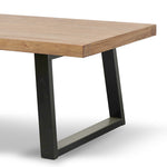 Edwin 1.98m Reclaimed Elm Wood Dining Table Dining Table Reclaimed-Core   