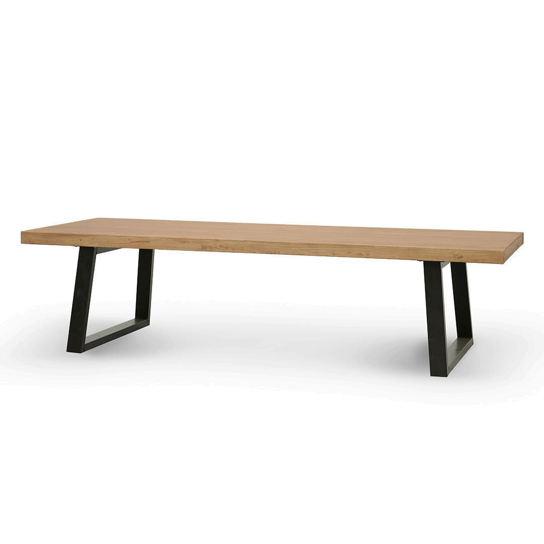 Ex Display - Edwin 3m Reclaimed Elm Dining Table - Natural Dining Table Reclaimed-Core