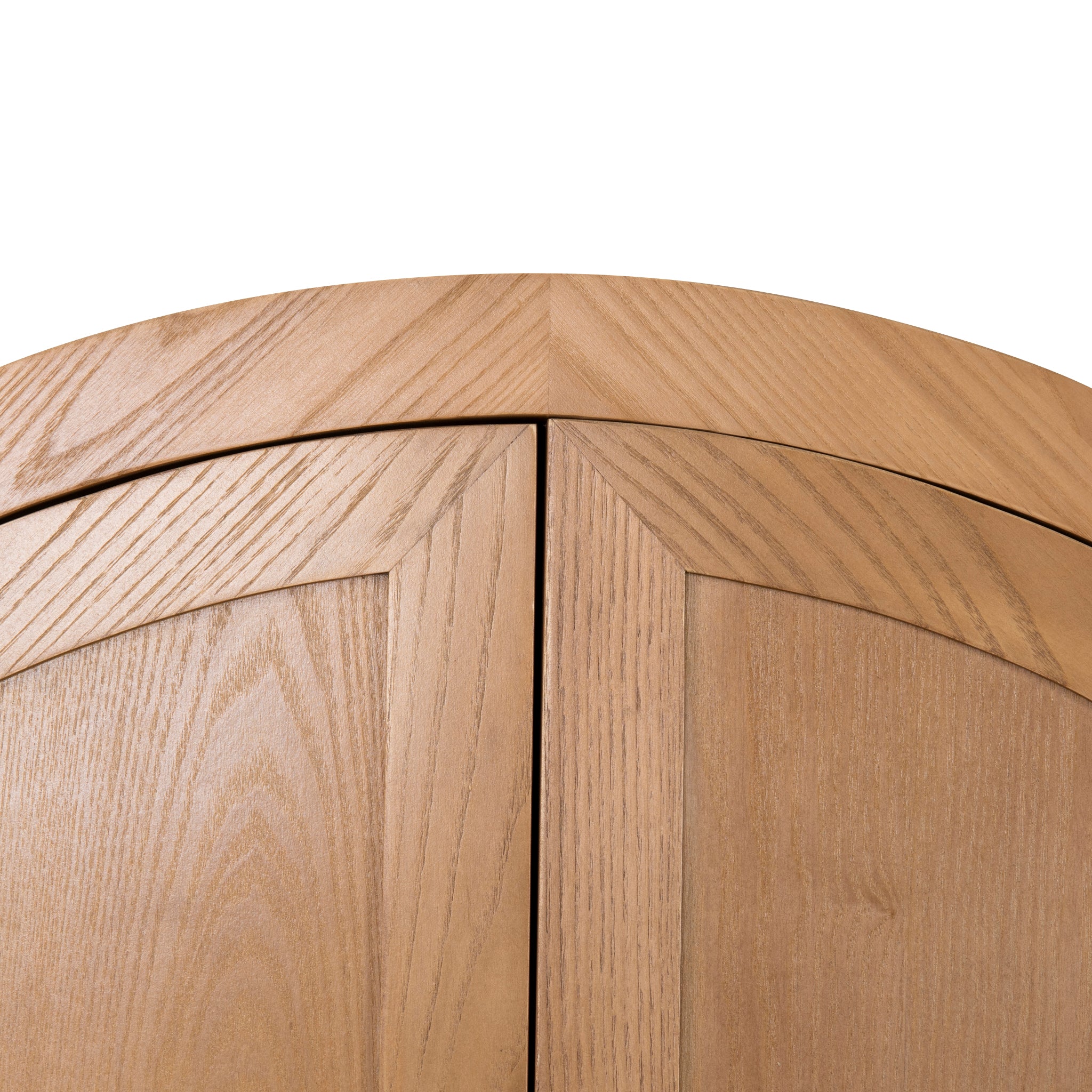Zia 1.83m (H) Ash Curve Cabinet - Natural Cabinet Nicki-Core   