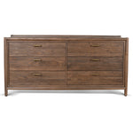 Sophia 6 Drawer Wooden Chest - Walnut Drawer Nicki-Core   