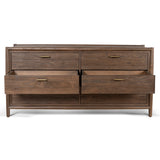 Sophia 6 Drawer Wooden Chest - Walnut Drawer Nicki-Core   