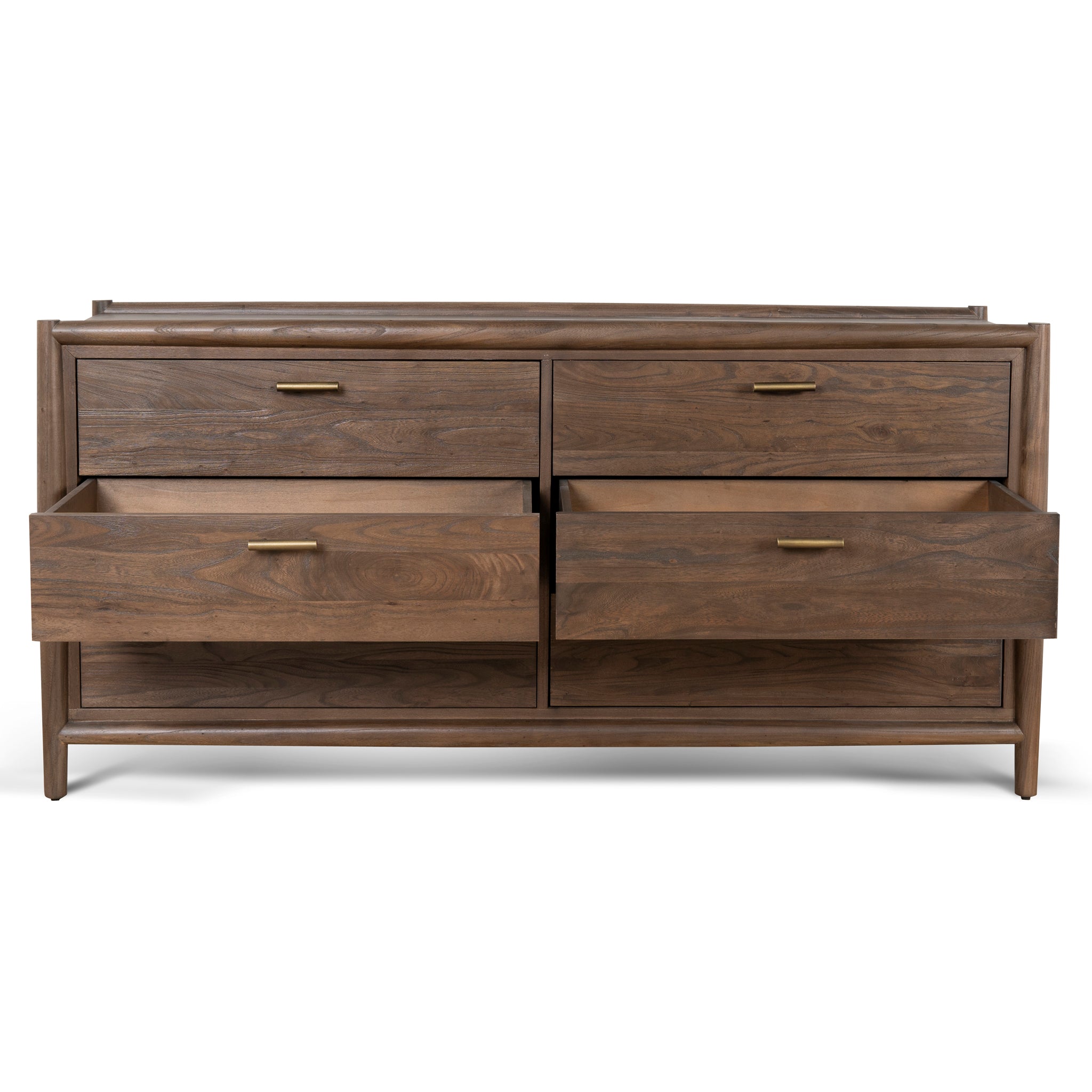Sophia 6 Drawer Wooden Chest - Walnut Drawer Nicki-Core   