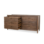 Sophia 6 Drawer Wooden Chest - Walnut Drawer Nicki-Core   