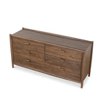 Sophia 6 Drawer Wooden Chest - Walnut Drawer Nicki-Core   