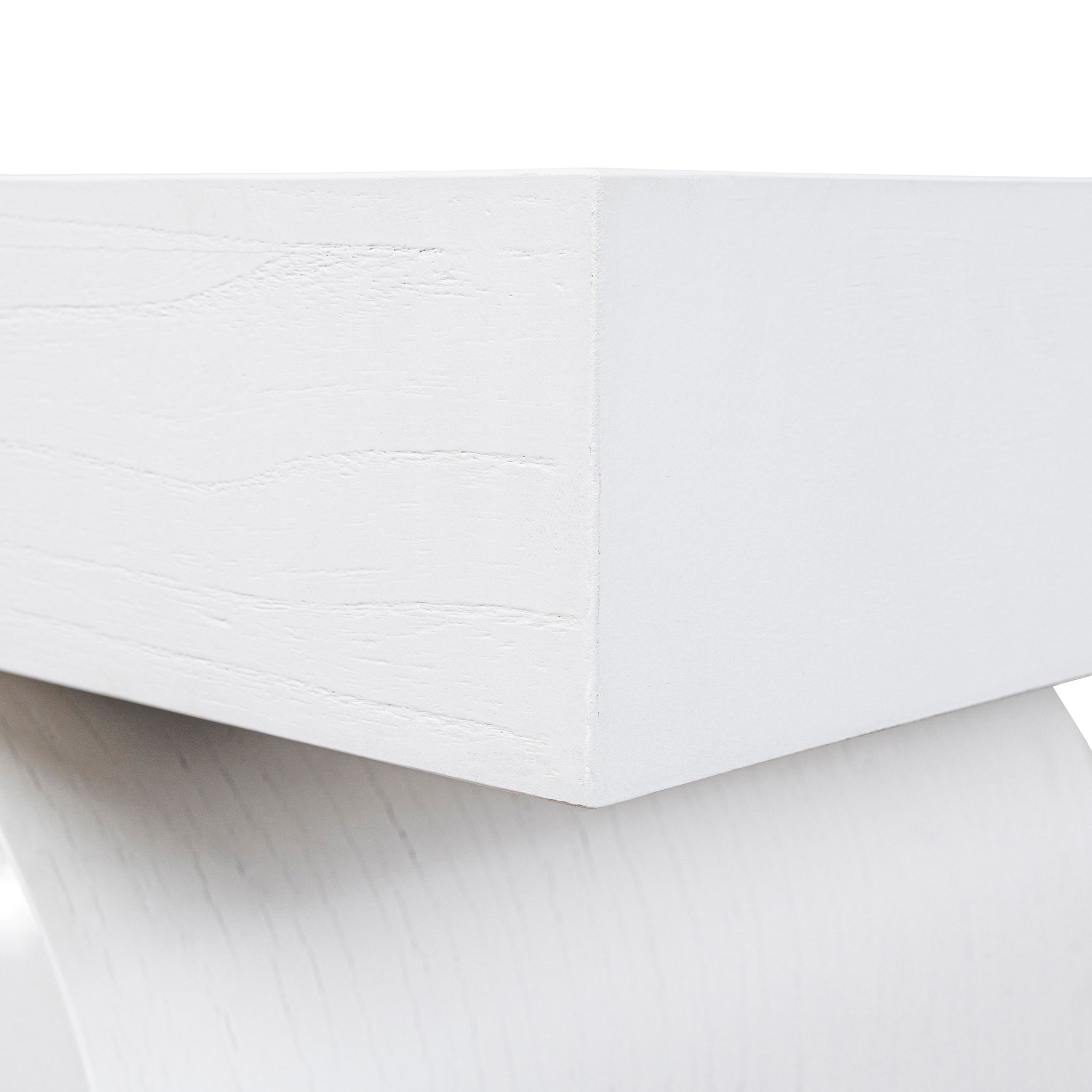 Junon 1.9m New Elm Console Table - Full White Console Table Nicki-Core