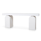 Junon 1.9m New Elm Console Table - Full White Console Table Nicki-Core