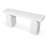 Junon 1.9m New Elm Console Table - Full White Console Table Nicki-Core
