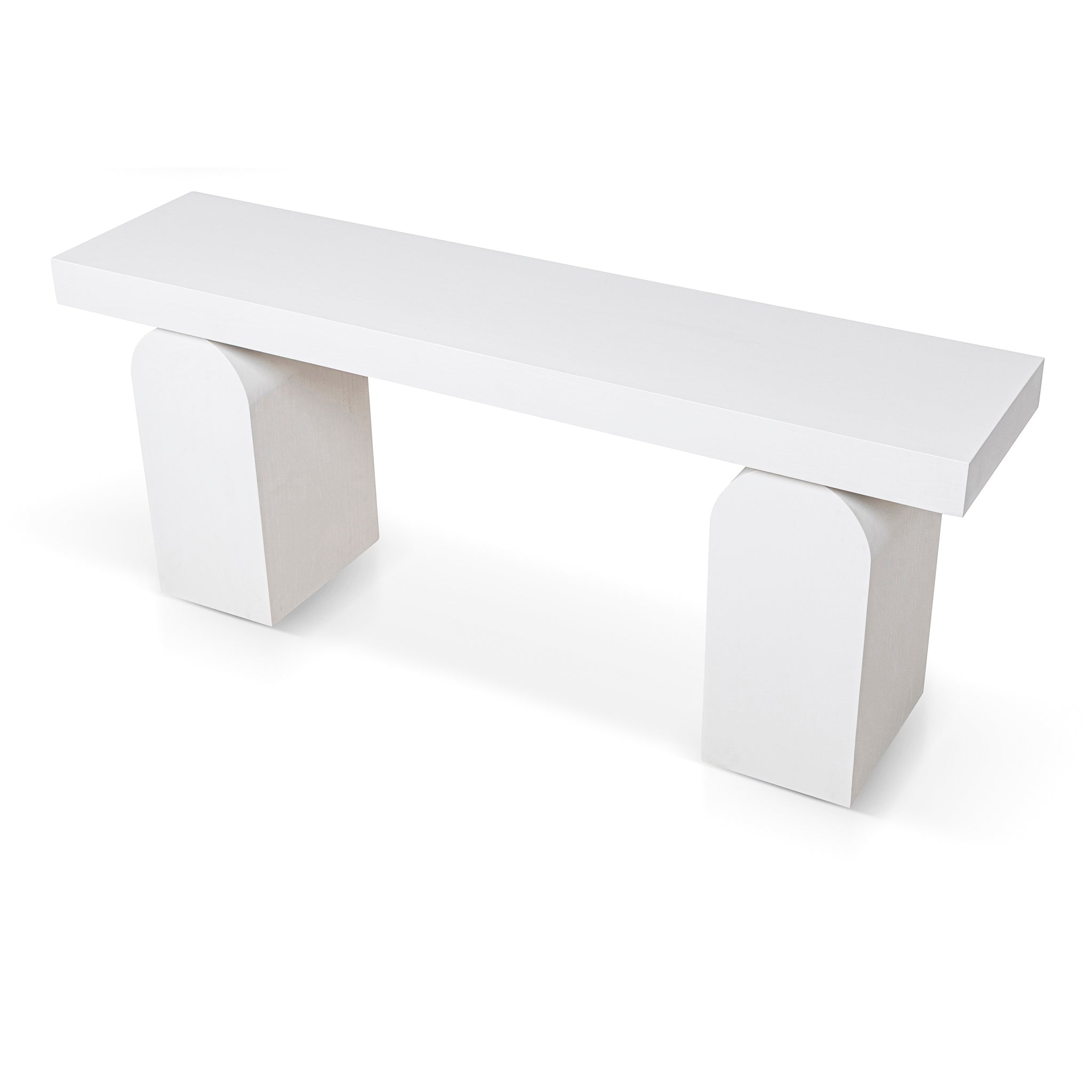 Junon 1.9m New Elm Console Table - Full White Console Table Nicki-Core