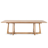 Mullins 2.4m Oak Dining Table - Natural - Last One Dining Table Nicki-Core